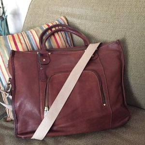 Liz Claiborne Briefcase Pebbled Leather Shoulder